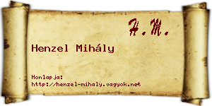 Henzel Mihály névjegykártya