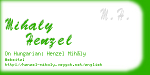 mihaly henzel business card